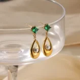 1-Paire-La-Fran-aise-Style-Classique-G-om-trique-Acier-Inoxydable-304-Zircon-Boucles-D-oreilles-main-image-4