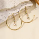 1-Paire-Style-Simple-Forme-C-Incruster-Acier-Inoxydable-304-Zircon-Plaqu-Or-18K-Boucles-D-Oreilles-main-image-3