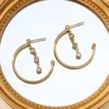 1-Paire-Style-Simple-Forme-C-Incruster-Acier-Inoxydable-304-Zircon-Plaqu-Or-18K-Boucles-D-Oreilles-main-image-4