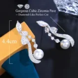 1-Paire-Sucr-Les-Gouttelettes-D-Eau-Placage-Incruster-Le-Cuivre-Perles-Artificielles-Diamant-Artificiel-Boucles-D-oreilles-main-image-2