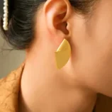 1-Paire-Vacances-Style-Simple-Commuer-G-om-trique-Le-Cuivre-Plaqu-Or-18K-Boucles-D-Oreilles-main-image-3