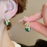 1-Paire-l-gant-R-tro-Gourde-Incruster-Le-Cuivre-R-sine-Zircon-Boucles-D-Oreilles