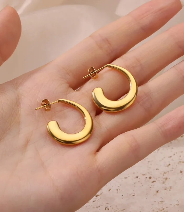 Acier-Inoxydable-304-Le-Cuivre-G-om-trique-Plaqu-Rev-tement-PVD-Perles-Artificielles-Plaqu-Or-18K-Or-18-Carats-Boucles-D-Oreilles-display-picture-3