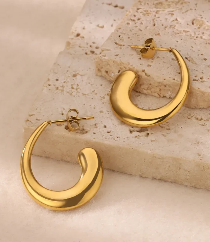 Acier-Inoxydable-304-Le-Cuivre-G-om-trique-Plaqu-Rev-tement-PVD-Perles-Artificielles-Plaqu-Or-18K-Or-18-Carats-Boucles-D-Oreilles-display-picture-4