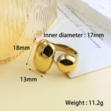 Acier-Inoxydable-304-Points-Ronds-Rev-tement-PVD-Plaqu-Or-V-ritable-18-Carats-Style-Vintage-Style-Simple-Style-Romain-R-sistant-L-Eau-Et-Ne-Ternit-Pas-Fait-Main-Placage-Or-Anneaux-display-picture-5