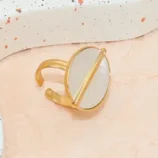 Acier-Inoxydable-Rond-Plaqu-Or-14K-Plaqu-Or-18K-Style-Simple-Placage-Anneau-Ouvert-main-image-3