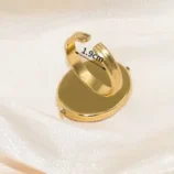 Acier-Inoxydable-Rond-Plaqu-Or-14K-Plaqu-Or-18K-Style-Simple-Placage-Anneau-Ouvert-main-image-4