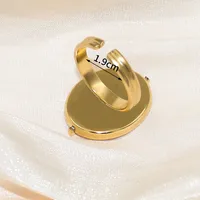 Acier-Inoxydable-Rond-Plaqu-Or-14K-Plaqu-Or-18K-Style-Simple-Placage-Anneau-Ouvert-main-image-4 Acier-Inoxydable-Rond-Plaqu-Or-14K-Plaqu-Or-18K-Style-Simple-Placage-Anneau-Ouvert-main-image-4