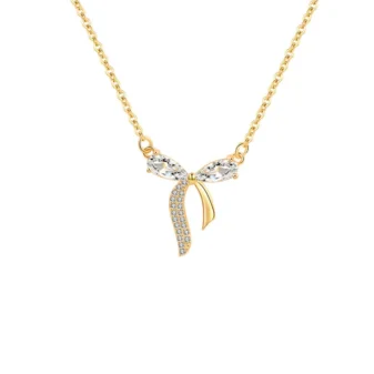 Collier Nœud Papillon Doré