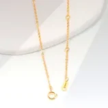 Argent-Sterling-925-Zircon-Cha-ne-De-C-ble-Incruster-G-om-trique-Collier-main-image-2