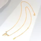 Argent-Sterling-925-Zircon-Cha-ne-De-C-ble-Incruster-G-om-trique-Collier-main-image-5