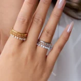 Bague-Minimaliste-Moderne-Pour-Femmes-En-Acier-Inoxydable-18K-Avec-Zirconia-Blanche-Forme-Ronde-Pendentif-Perle-Taille-7-Adapt-e-Au-Voyage - Copie - Copie