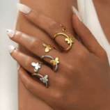 Bague-Ouverte-Papillon-En-Acier-Inoxydable-Plaqu-Or-18-Carats-Pour-Femmes-D-t-Style-Minimaliste-La-Mode-Taille-Unique-Pour-Adultes-display-picture-5