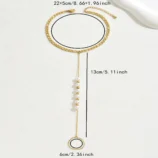 Bijoux-En-Gros-l-gant-Sucr-Papillon-Acier-Inoxydable-201-Plaqu-Or-18K-Placage-Bracelet-De-Cheville-display-picture-6