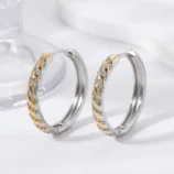 Boucle-D-Oreille-Cuff-Cuivre-Bi-Couleur-G-om-trique-Accessoire-De-Mode-Unisexe-Style-Mignon-Cadeau-D-Anniversaire-Poli