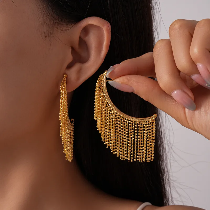 Boucle-D-oreille-Mode-l-gante-En-Alliage-De-Zinc-Avec-Pendentif-Tassel-Et-Perles-Pour-Femme-Bijoux-De-Luxe-L-ger-Design-Polyvalent Boucle-D-oreille-Mode-l-gante-En-Alliage-De-Zinc-Avec-Pendentif-Tassel-Et-Perles-Pour-Femme-Bijoux-De-Luxe-L-ger-Design-Polyvalent