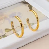 Boucles-D-Oreilles-En-Zinc-Alli-Avec-Diamants-Cr-atifs-Et-Zircon-Pour-Femmes-Mode-Populaire-Style-Feuille-Design-Pendouille-main-image-2