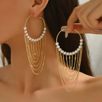 Créoles Frangées – Dorées Glamour