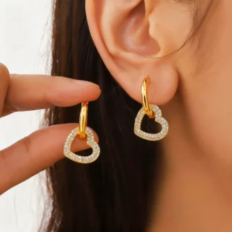 Créoles Cœur Étincelantes