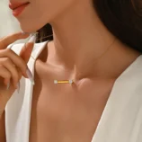 Collier-Femme-Acier-Inoxydable-Geom-trique-Mode-Pour-Les-Jours-Shopping-Et-F-te-Fermoir-Loup-Design-Minimaliste-Cor-en