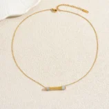 Collier-Femme-Acier-Inoxydable-Geom-trique-Mode-Pour-Les-Jours-Shopping-Et-F-te-Fermoir-Loup-Design-Minimaliste-Cor-en-3