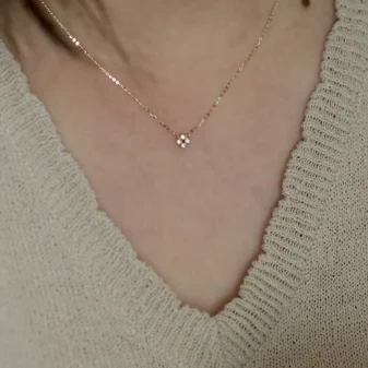 Collier-Pendentif-Mini-Croix-Zircon-Fleur-Argent-Sterling-S925-Plaqu-Or-14K-Design-Japonais-Simple-D-corations-Feuilles-Sucr-es-2