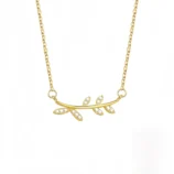 Collier-Pour-Femmes-En-Argent-Sterling-925-Avec-Pendentif-Feuille-Et-Branche-En-Diamant-Accessoires-De-Bijoux-De-Mode-En-Gros
