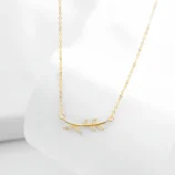 Collier-Pour-Femmes-En-Argent-Sterling-925-Avec-Pendentif-Feuille-Et-Branche-En-Diamant-Accessoires-De-Bijoux-De-Mode-En-Gros-display-picture-5