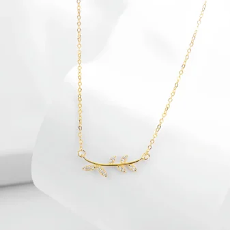 Collier Feuille Dorée