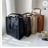 Femmes-Faux-Cuir-Couleur-Unie-De-Base-Fil-Coudre-Carr-Fermeture-clair-Sac-D-paule-Sac-Main