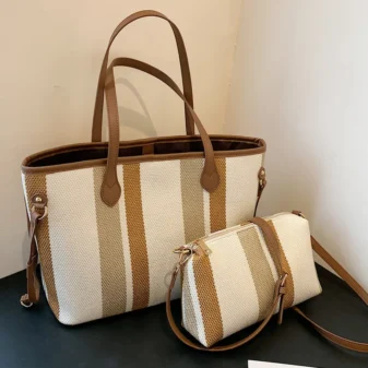 Duo Sacs Rayés en Toile