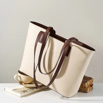 Sac à Main Cabas Beige – Style Classe & Polyvalent