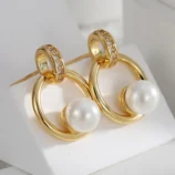 Le-Cuivre-G-om-trique-Plaqu-En-Rack-Perles-Artificielles-Zircon-Plaqu-Or-18K-Style-IG-l-gant-Style-Cool-Boucles-D-Oreilles-3