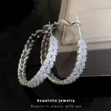 Mode-Cercle-Le-Cuivre-Incruster-Zircon-Des-Boucles-D-oreilles-1-Paire