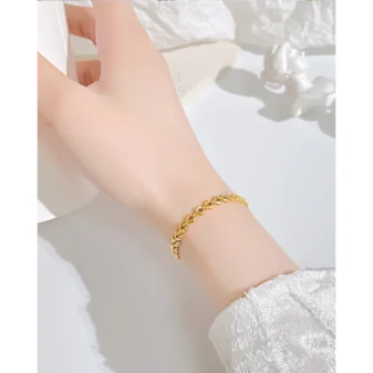 Bracelet Chaîne Cœur Doré