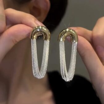 Boucles d’Oreilles Pendantes Maille