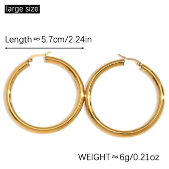 Grandes Créoles Dorées Minimalistes