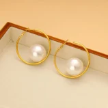 Rev-tement-PVD-Or-18-Carats-Plaqu-Or-V-ritable-G-om-trique-Acier-Inoxydable-304-Vacances-Style-Simple-Commuer-R-sistant-L-Eau-Et-Ne-Ternit-Pas-Des-Boucles-D-Oreilles-Collier-display-picture-5