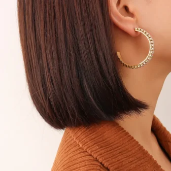 Créoles Dorées strass