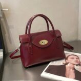 Sac-Main-Carr-En-Cuir-Tann-Pour-Femmes-Style-Vintage-Europ-en-Et-Am-ricain-Avec-Fermeture-Clef-Et-Bandouli-re-paule-display-picture-12