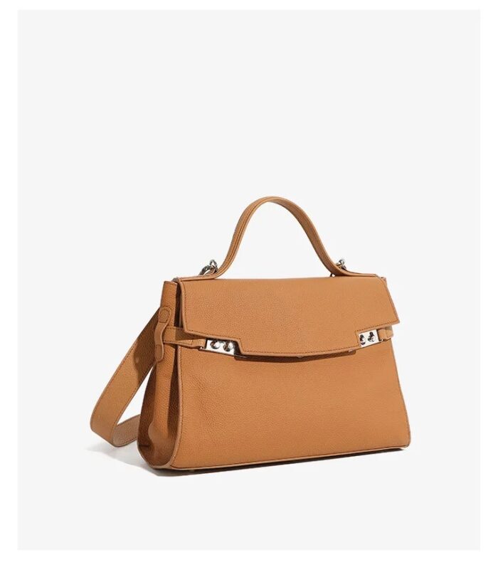 Sac-Main-En-Cuir-V-ritable-Mode-Automne-Pour-Femmes-Capacit-Grande-Sac-Simple-Casual-paule-Unique-Style-Urbain-l-gant-display-picture-15