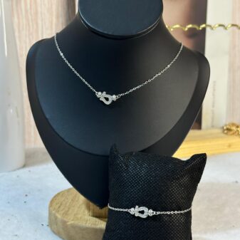Set Collier & Bracelet Argenté