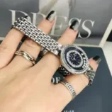 -l-gant-Couleur-Unie-Bouton-Pression-Double-Papillon-Quartz-Regardez-Femmes-De-Montres-main-image-3