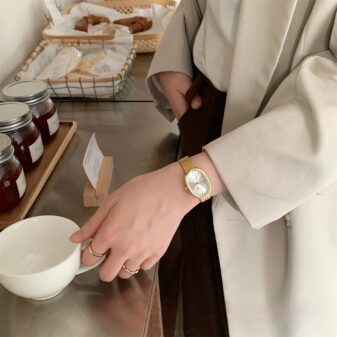 -l-gant-Luxueux-Style-Simple-Ovale-Boucle-D-ployante-Simple-Quartz-Regardez-display-picture-17