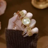 -l-gant-Style-Classique-Couleur-Unie-Boucle-De-Bijoux-Quartz-Regardez-main-image-2