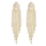 1-Paire-Style-Simple-Commuer-Couleur-Unie-Incruster-Acier-Inoxydable-316-Strass-Strass-Zircon-Plaqu-Plaqu-Or-Femmes-Or-Boucles-D-oreilles-display-picture-1