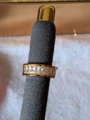 Bague Facettes Dorées