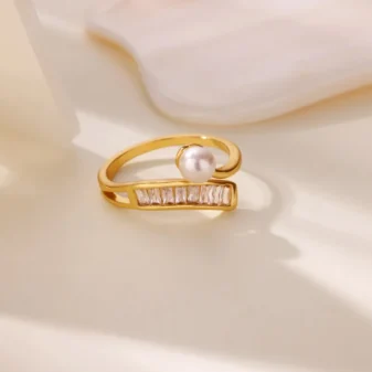 Bague Cristal & Perle