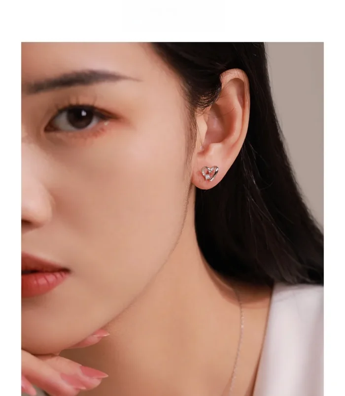 Ensemble-De-Bijoux-Pour-Femmes-En-Argent-Sterling-925-Collier-Et-Boucles-D-oreilles-Avec-Pendentif-C-ur-En-Zircon-Micro-Pav-display-picture-3