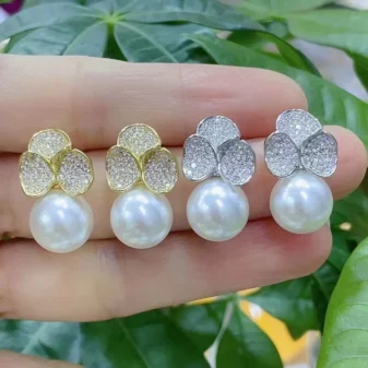 Boucles Trèfle Perle